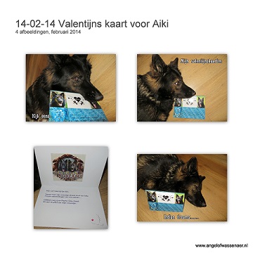 Die Aiki, die wordt zowaar verrrast met een Valentijnskaart!! van haar vriendje!!
